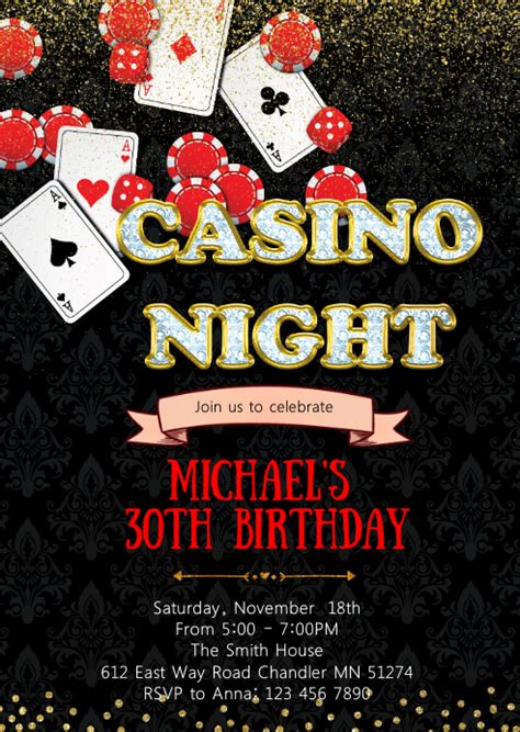 casino party invitations templates free|Casino Invitation Templates .